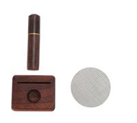 Cocoarm Distributeur d'aiguilles à café, Ensemble de Tamis en Acier Inoxydable 304, Poignée et Base en Bois de Hêtre, Brise les Amas, Prend en Charge une Extraction Uniforme pour la Maison, le café