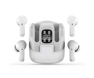 Cocoarm Écouteurs sans Fil, Réduction du Bruit, Stéréo HiFi, 5 à 8 Heures | Écouteurs Bluetooth, Coque en ABS, Trajets Quotidiens, Portée de 20 M, Étui de Charge, Affichage de L’état de la Batterie,