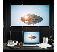 Cocoarm Écran de Projecteur Portable, Tissu de Polyester Synthétique, sans Crise de Projecteur 16: 9, 60-120 Pouces pour Les Films en Plein Air et Le Théâtre à Domicile (120 Pouces)