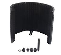 Cocoarm Écran D'isolation pour Microphone, Panneau Réfléchissant Absorbant le Son du Micro Pliable Portable pour Studio avec 5 Panneaux à Angle Réglable pour Enregistrement, Diffusion,