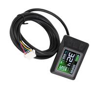Cocoarm Écran LCD de Vélo électrique Écran Couleur ABS Compteur LCD de Vélo électrique 24 V 36 V 48 avec Connecteur SM et Boutons Externes pour Contrôleur KT LCD7C Cavaliers de Scooter