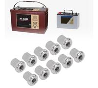 Cocoarm Écrou de Goujon de Batterie, écrou de Borne de Batterie en Acier Inoxydable à extrémité Fermée, Filetage UNC 3/8 In-16, Hexagone 9/16 in, pour Batteries de Groupe 31, Voitures,