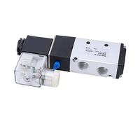 Cocoarm Électrovanne électrique, électrovanne d'air en Alliage d'aluminium, 2 Positions 5 Voies G1 4 pour équipement de Machine, Bobine de Cuivre 4,5 VA, IP65, 14 à 158 Degrés F Utilisation (AC220V)