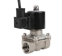 Cocoarm Électrovanne électrique G3 4 Pouces, électrovanne d'eau en Acier Inoxydable 304, Action Directe Normalement Fermée, 0 à 1,0 MPa, Ouverture de 20 Mm, pour Systèmes d' Air-eau (DC24V)