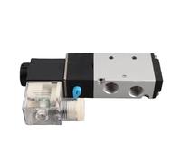 Cocoarm Électrovanne Pneumatique en Alliage d'aluminium, électrovanne à Air 2 Positions 5 Voies DC21,6 à 26,4 V avec Connecteurs de 8 Mm et Silencieux pour l'automatisation des Systèmes Pneumatiques