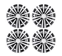 Cocoarm Enjoliveur de Roue de 16 Pouces, Couvre-pneus R16 de Remplacement à Clipser, Protège Les Roues et Améliore Le Style du Véhicule pour Voitures et SUV (Argent Noir)