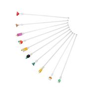 Cocoarm Ensemble d'agitateurs à Cocktail en Acrylique, 10 Pièces, avec Dessus Décoratifs, Bâtons de Mélange Réutilisables, Longue Poignée Antidérapante pour, Cafés, Fêtes, Restaurants, Maison