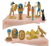Cocoarm Ensemble de 12 Figurines égyptiennes Antiques, Statues Miniatures en PVC, Dieux égyptiens Très Détaillés pour la Décoration de la Maison et du Bureau (BL-1136 Égypte Ancienne)