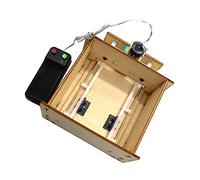 Cocoarm Ensemble de Bâtiment en Bois Bricolage Kit de Porte d'ascenseur 3D Jouts de Porte en Bois de Bricolage Modèle de Garage de Maison Auto-Faite Kit de électrique Jouet Technologique pour