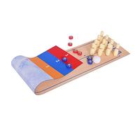 Cocoarm Ensemble de Jeu de Curling de Table 3 en 1, Jeu de Palets de Bowling, Tapis en Caoutchouc, Boule d'acier, Pièces en Plastique, pour en Famille, Soirée à la Maison, en Intérieur (Couleur