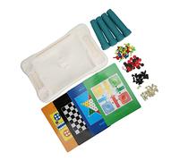 Cocoarm Ensemble de Jeux de société 8 en 1, Jeux Familiaux Classiques pour Enfants à Partir de 3 Ans, Enseigne la Stratégie et Les Compétences Mathématiques avec Table Portable Double Face