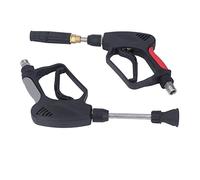 Cocoarm Ensemble de Pistolets de Nettoyeur Haute Pression en Laiton et Acier Inoxydable, Pistolet à Eau Haute Pression 5000 PSI 10,57 GPM avec Mousse et Buse à 25 Degrés pour Le Nettoyage des