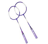 Cocoarm Ensemble de Raquettes de Badminton, Alliage de Fer Léger avec Tige Centrale élastique et Support en Forme de T pour Débutants et Enfants, Sports d'intérieur et d'extérieur (Purple)
