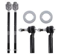 Cocoarm Ensemble d'embouts de Biellette de Direction en ABS et Métal, 4 Pièces de Remplacement Intérieur et Extérieur OE ES800223 EV800084 pour Silverado 1500 LT 2007 Réparation de Direction