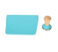Cocoarm Ensemble d'outils de Presse à café en Poudre, Manche en Bois, Marteau à Poudre de café à Base Plate avec Tapis de Protection en Silicone 8,1 X 5,7 X 1,6 Pouces pour le Bureau à Domicile, le