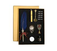 Cocoarm Ensemble Stylo Plume, Stylo Plume et Encre Vintage avec 5 Plumes de Rechange et Bouteille d'Encre de 15 Ml, Coffret Cadeau pour la Pratique de la Calligraphie, l'écriture, les Signatures,