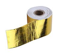 Cocoarm Enveloppe Résistante à la Chaleur Ruban de Ruban de Chaleur Allongée en Aluminium D'aluminium Adhésif Réfléchissant avec une Forte Adhérence pour les (Golden 9m * 5cm)