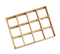 Cocoarm Étagère de Rangement en Bois pour Figurines d'action, Boîte d'exposition en Bois Massif avec 12 Grilles, Organisateur Rétro Poli à la Main pour Chambre à Coucher, Salon, étude (sans Plaque