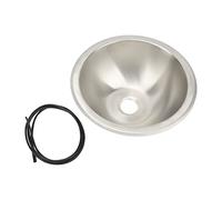 Cocoarm Évier de Cuisine pour Camping-car, évier Rond en Acier Inoxydable 304, 10 Pouces de Diamètre, 4,72 Pouces de Profondeur, Conception Intégrée, Réduction du Bruit, Finition Tréfilée pour