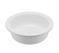 Cocoarm Évier Rond pour Camping-car, évier de Salle de Bain en Acrylique Lisse, Conception Compacte 375x130mm pour Camping-cars et Bateaux