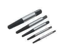 Cocoarm Extracteur de Vis endommagé, Jeu d'extracteurs de Vis en Acier Rapide 5 Pièces HRC 60 à 63 pour Boulons Cassés, Filetages Dénudés, Forets à Gauche pour les Mécaniciens de Réparation à