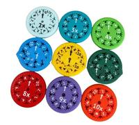 Cocoarm Faits Mathématiques Fidget Jouet Rotatif d'apprentissage des Mathématiques en Plastique 9 Pièces Nombre et Symbole Whirligig Couleurs Vives Pratique des Doigts pour Les Enfants en Classe