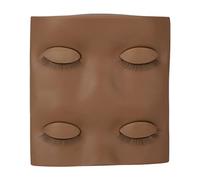 Cocoarm Faux Cils Pratiques D'extension Mannequin Tête pour une Formation de Maquillage pour Débutants avec du Matériel Réutilisable pour L'acupuncture et Plus (BROWN)