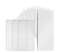 Cocoarm Feuilles de Pochoir Vierges avec Tapis de Découpe de Remplacement, 20 Pièces, 8x12 Pouces, Matériau de Gabarit en Polyester Transparent avec 3 Tapis de Préhension Standard pour Machine de