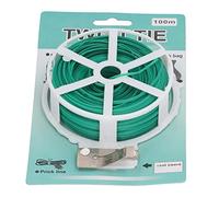 Cocoarm Fil de Plante PE Twist Tie 100 M Fil de Cravate de Jardin avec Coupeur Pliage Flexible Coupé à la Taille pour Support de Plante Fixation de Branche Organisation de Câble Jardin Horticulture