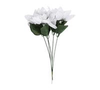 Cocoarm Fleurs de Poinsettia Artificielles, 20 Comptes Résistantes aux | Tiges florales artificielles pour présentoirs, longueur 31 cm pour des arrangements clairs, couronnes, Vases, centres de