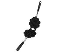 Cocoarm Gaufrier en Forme de Cœur, Moule à Gaufres en Alliage d'aluminium, Plaque de Cuisson de 13,8 Pouces, Revêtement Antiadhésif à Double Pulvérisation pour la Cuisson à Domicile à Feu Ouvert au