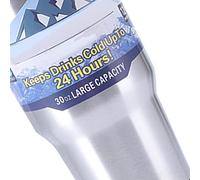 Cocoarm Gobelet Isotherme en Acier Inoxydable, 850,5 G avec Couvercle et Paille, Grande capacité, Bonne étanchéité, Facile à Transporter, pour le Sport, le Camping, le Pique-nique, le Bureau, la