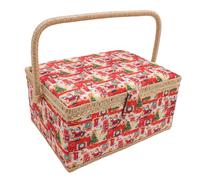 Cocoarm Grand Panier de Couture en Polyester, Rangement Spacieux avec Compartiment Amovible pour les égouts et les artisans.