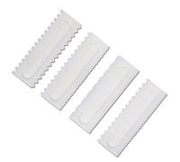 Cocoarm Grattoir à Crème à Gâteau, Ensemble de Peignes de Décoration de Gâteau en ABS 4 Pièces 23 X 7,5 Cm avec 4 Bords de Forme Facile à Nettoyer pour les Boulangers à Domicile, les Pâtisseries et la