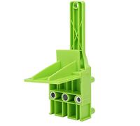 Cocoarm Guide de Perçage pour le Travail du Bois Ensemble de Guides de Perçage ABS 38 Pièces Localisateur de Trous de Réglable 4 à 45 Mm pour Embouts de 6 Mm, 8 et 10 Outil de Menuiserie de (GREEN)