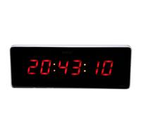 Cocoarm Horloge Murale LED Digitale, Horloge de Table avec écran de 1,5 Pouces Cadre en Aluminium Calendrier Jusqu'en 2049 Affichage des Semaines pour Bureau (36 * 13 * 3cm Affichage numérique de