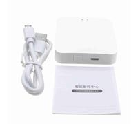 Cocoarm Hub de Passerelle Intelligente ABS 2,4 G WiFi Passerelle de Maison Intelligente avec TéléCommande App Commande Vocale Large Couverture pour Les Utilisateurs Home (White)