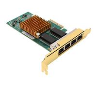 Cocoarm I350 Quad Port Gigabit Ethernet Card, RJ45 | Interface PCIe X4, négociation automatique 10 100 1 000 Mbps, virtualisation de serveur, QoS iSCSI, supports basse et