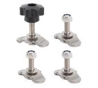 Cocoarm Installation Facile L Track Double Lug Threaded Stud Nuts, en Acier Inoxydable, pour Camion, Remorque, Contrôle de Chargement, VR, M8x35mm, Conception Robuste, compatibilité