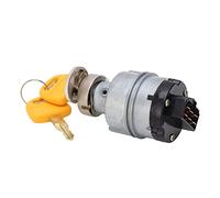 Cocoarm Interrupteur d'allumage avec 2 Clés 4360297 Interrupteur de Démarrage d'allumage pour Excavatrice Contacts en Cuivre en Acier allié Ajustement Standard pour la Réparation et le