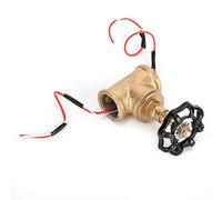 Cocoarm Interrupteur de Lumière Steampunk en Fer, Interrupteur de Lampe Vintage 3 4 Pouces, Style de Valve en or Noir avec Fil Rouge Blanc, Installation Simple pour la Maison, le Magasin, la Lampe de