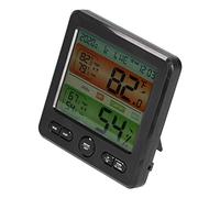 Cocoarm Jauge d'humidité de la Température Intérieure ABS Thermomètre Numérique Hygromètre Horloge 32 à 158 Fahrenheit Grand écran Rétroéclairage Enregistrements Min pour la Maison, le Bureau, la