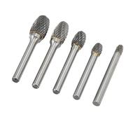 Cocoarm Jeu de Fraises en Carbure, Limes Rotatives à Double Coupe en Carbure Dur, Tige de 6 Mm pour le Meulage de Précision, le Polissage des Surfaces dans les Travaux Automobiles et Navals de