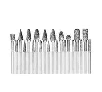 Cocoarm Jeu de Fraises Rotatives à Double Coupe, 20 Pièces, Tige en Acier au Tungstène de 1 8 Pouces, Tailles de Tête 1 4 Pouces et 8 pour la Sculpture sur Bois et Métal, Gravure, Polissage, Perçage
