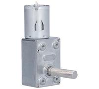 Cocoarm JGY370 Moteur à Engrenage à Vis sans Fin CC 24 V Moteur à Engrenages à Arbre fileté en Alliage de Zinc M8 8 X 33 Mm Autobloquant Basse Vitesse 150 Tr/min pour Utilisation en Inversion (90RPM)
