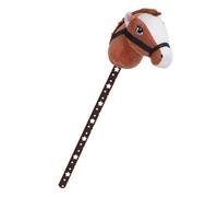Cocoarm Jouet en Peluche à Cheval Bâton, Matériau Moelleux Doux avec des Sons Réalistes, 70 Cm d'aventure pour Les Enfants (Marron foncé)