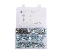 Cocoarm Kit d'assortiment d'écrous en U Extrudés Clips 'écrou de Type U en Acier 160 Pièces M4 M5 M6 M8 Zinc plaqué Couleur pour Porte de Tableau de Bord Intérieur Réparation de Moto Automobile