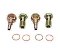 Cocoarm Kit de Boulon Banjo M16x1,5 à Raccord cannelé 3/8in, 2 Pièces | Jeu de rondelles en cuivre écrasé, raccords de conduite d\'alimentation en Turbo, adaptateur de frein étanche,