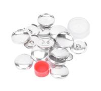 Cocoarm Kit de Boutons de Couverture, Ensemble D'outils de Fabricant de Bouton de Bricolage pour les Dons de Bijoux Accessoires de Jouets avec Matériau en Caoutchouc Métallique à (25MM)