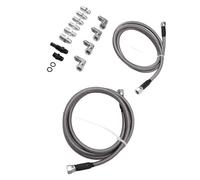 Cocoarm Kit de Conduite de Tuyau de Refroidissement d'huile de Liquide de Transmission en Acier Inoxydable PTFE AN6 70 Pouces avec 12 Connecteurs et 2 Rondelles Universelles pour TH350 TH400 4L60E